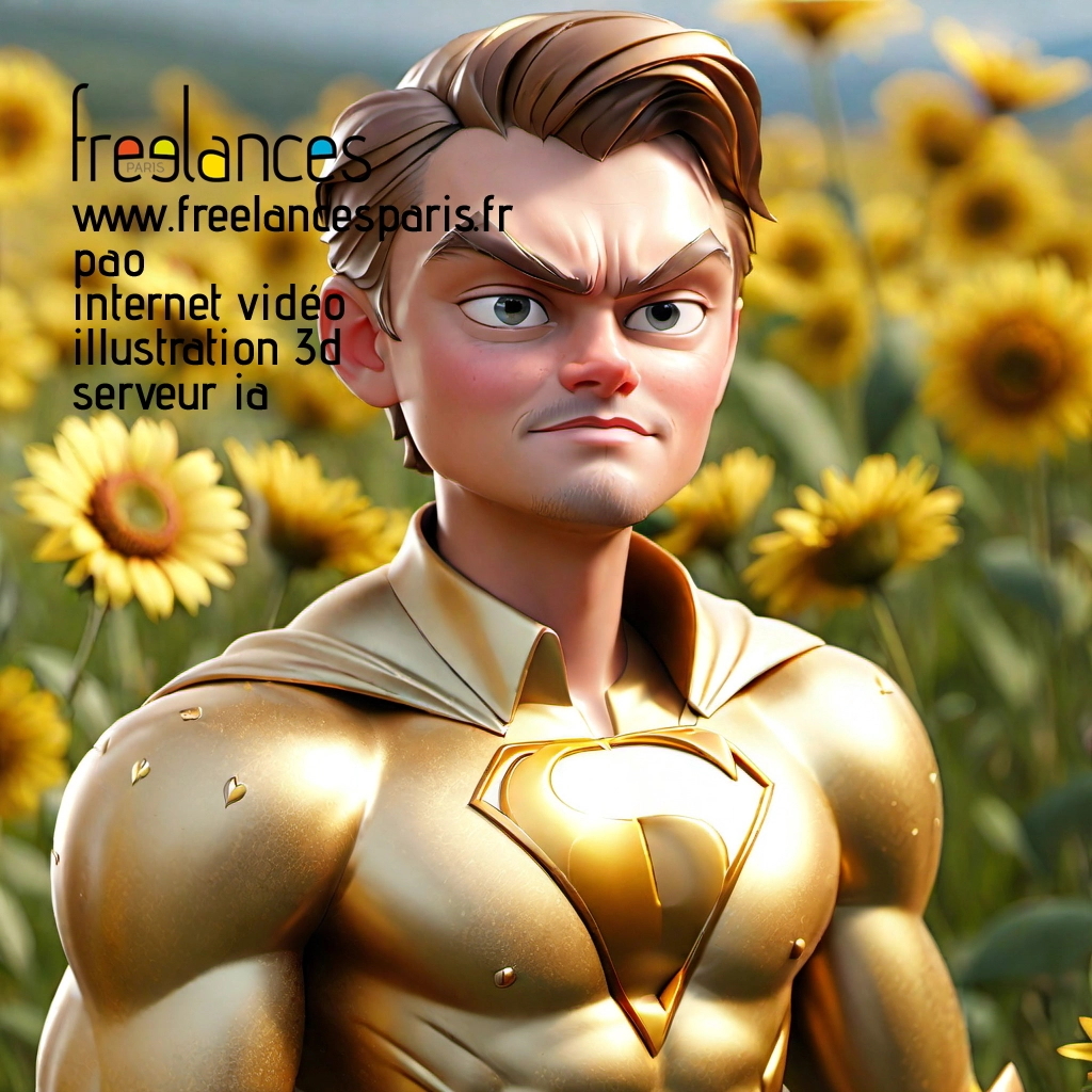 Pao mise en page internet vidéo illustration 3d serveur IA générative AI freelance paris studio de création magazines cazfh970